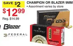 Dunham's Sports CHAMPION OR BLAZER 9MM offer