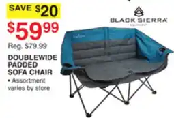 Dunham's Sports BLACK SIERRA DOUBLEWIDE PADDED SOFA CHAIR offer