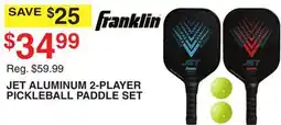 Dunham's Sports JET ALUMINUM 2-PLAYER PICKLEBALL PADDLE SET offer