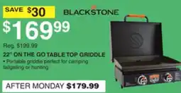 Dunham's Sports 22 ON THE GO TABLE TOP GRIDDLE offer