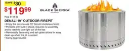Dunham's Sports BLACK SIERRA DENALI 19 OUTDOOR FIREPIT offer