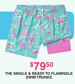 Dunham's Sports THE SINGLE & READY TO FLAMINGLE SWIM TRUNKS offer