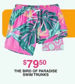 Dunham's Sports THE BIRD OF PARADISE SWIM TRUNKS offer