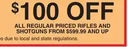 Dunham's Sports ALL REGULAR PRICED RIFLES AND SHOTGUNS offer