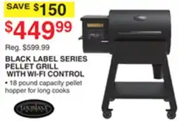 Dunham's Sports BLACK LABEL SERIES PELLET GRILL WITH WI-FI CONTROL offer