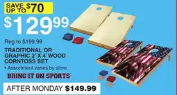 Dunham's Sports TRADITIONAL OR GRAPHIC 2' X 4' WOOD CORNTOSS SET offer