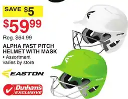 Dunham's Sports ALPHA FAST PITCH HELMET WITH MASK offer