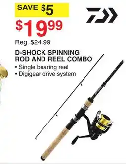 Dunham's Sports D-SHOCK SPINNING ROD AND REEL COMBO offer