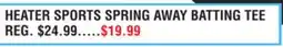 Dunham's Sports HEATER SPORTS SPRING AWAY BATTING TEE offer