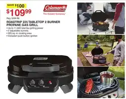 Dunham's Sports ROADTRIP 225 TABLETOP 2 BURNER PROPANE GAS GRILL offer