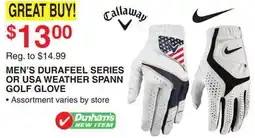 Dunham's Sports MEN'S DURAFEEL SERIES OR USA WEATHER SPANN GOLF GLOVE offer