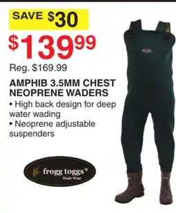 Dunham's Sports AMPHIB 3.5MM CHEST NEOPRENE WADERS offer