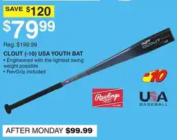 Dunham's Sports CLOUT (-10) USA YOUTH BAT offer