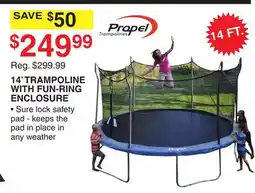 Dunham's Sports 14' TRAMPOLINE WITH FUN-RING ENCLOSURE offer