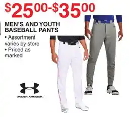 Dunham's Sports UNDER ARMOUR MEN'S AND YOUTH BASEBALL PANTS offer