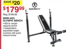 Dunham's Sports MARCY MWB-4491 OLYMPIC BENCH offer