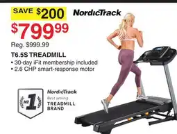 Dunham's Sports NORDICTRACK T6.5S TREADMILL offer