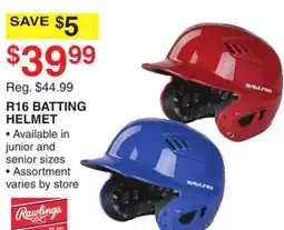 Dunham's Sports RAWLINGS R16 BATTING HELMET offer