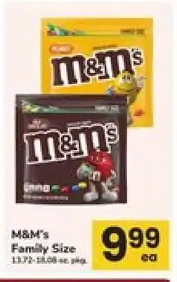 Safeway M&M's Family Size offer