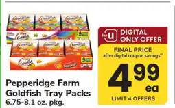 Safeway Pepperidge Farm Goldfish Tray Packs offer