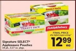 Safeway Signature SELECT Applesauce Pouches offer