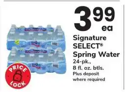 Safeway Signature SELECT Spring Water offer