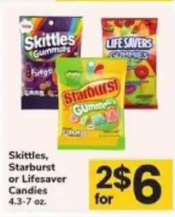 Safeway Skittles, Starburst or Lifesaver Gummies offer