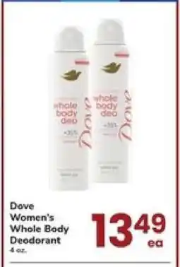 Safeway Dove Women's Whole Body Deodorant offer