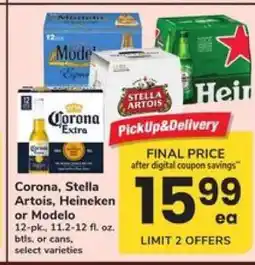 Safeway Corona, Stella Artois, Heineken or Modelo offer