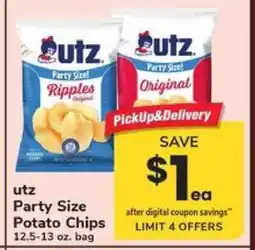 Safeway Utz Party Size Potato Chips offer