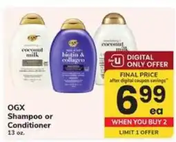 Safeway OGX SHAMPOO OR CONDITIONER offer