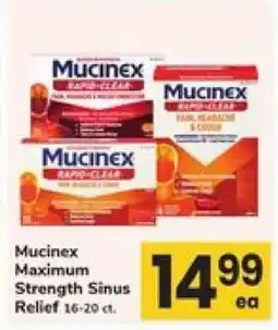 Safeway Mucinex Maximum Strength Sinus Relief offer