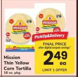 Safeway Mission Thin Yellow Corn Tortilla offer