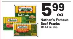 Safeway Nathan's Famous Beef Franks offer