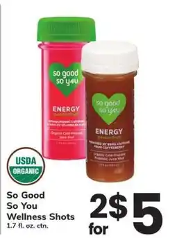 Safeway So Good So You Wellness Shots offer