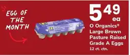 Safeway O Organics Large Brown Pasture Raised Grade A Eggs offer