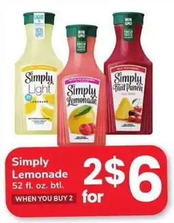 Safeway Simply Lemonade offer