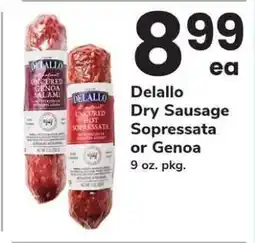 Safeway Delallo Dry Sausage Sopressata or Genoa offer