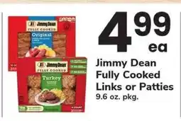 Safeway Jimmy Dean Fully Cooked Links or Patties offer