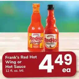Safeway Frank's Red Hot Wing or Hot Sauce offer