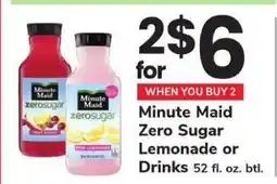 Safeway Minute Maid Zero Sugar Lemonade or Drinks offer