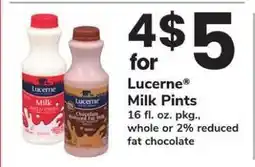 Safeway Lucerne Milk Pints offer