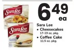 Safeway Sara Lee Cheesecakes or Coffee Cake offer