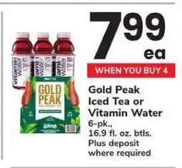 Safeway Gold Peak Iced Tea or Vitamin Water offer