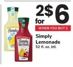 Safeway Simply Lemonade offer