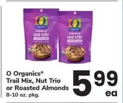 Safeway O Organics Trail Mix, Nut Trio or Roasted Almonds offer