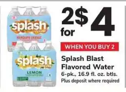 Safeway Splash Blast Flavored Water offer