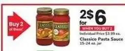 Safeway Classico Pasta Sauce offer