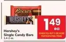 Safeway Hershey's Single Candy Bars offer