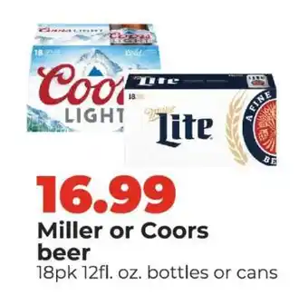 Miller or Coors beer